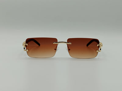 Fashion Rimless Top Trendy Sunglasses 2678