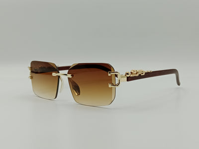 Fashion Rimless Top Trendy Sunglasses 2309